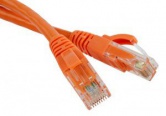 Патч-корд UTP, Cat.5е, 3 м, оранжевый, Hyperline PC-LPM-UTP-RJ45-RJ45-C5e-3M-OR