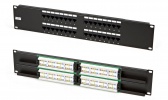 Патч-панель 19", 1U, 32 порта RJ-45, категория 5e, Dual IDC, Hyperline PP2-19-32-8P8C-C5e-110D