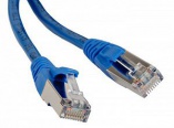 Патч-корд FTP, экранированный, Cat.5e, LSZH, 0.5 м, синий, Hyperline PC-LPM-STP-RJ45-RJ45-C5e-0.5M-LSZH-BL