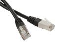 Патч-корд FTP, экранированный, Cat.5е, LSZH, 1 м, черный, Hyperline PC-LPM-STP-RJ45-RJ45-C5e-1M-LSZH-BK