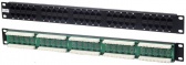Патч-панель 19", 1U, 50 портов RJ-45, категория 5, Dual IDC (комп. раскладка, 2 пары на порт 1,2,3,6), Hyperline PP-19-50-8P8C-C5-110D