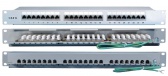 Патч-панель 19", 1U, 24 порта RJ-45 полн. экран., категория 6, 110 IDC, Hyperline PP2-19-24-8P8C-C6-SH-110D