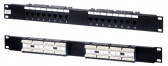 Патч-панель 19", 1U, 16xRJ-12, телефонная, Hyperline PP-19-16-6P4C-C2