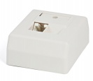 Розетка RJ-45, одинарная, категория 5e, настенная Hyperline SB-GTS1-8P8C-C5E-WH